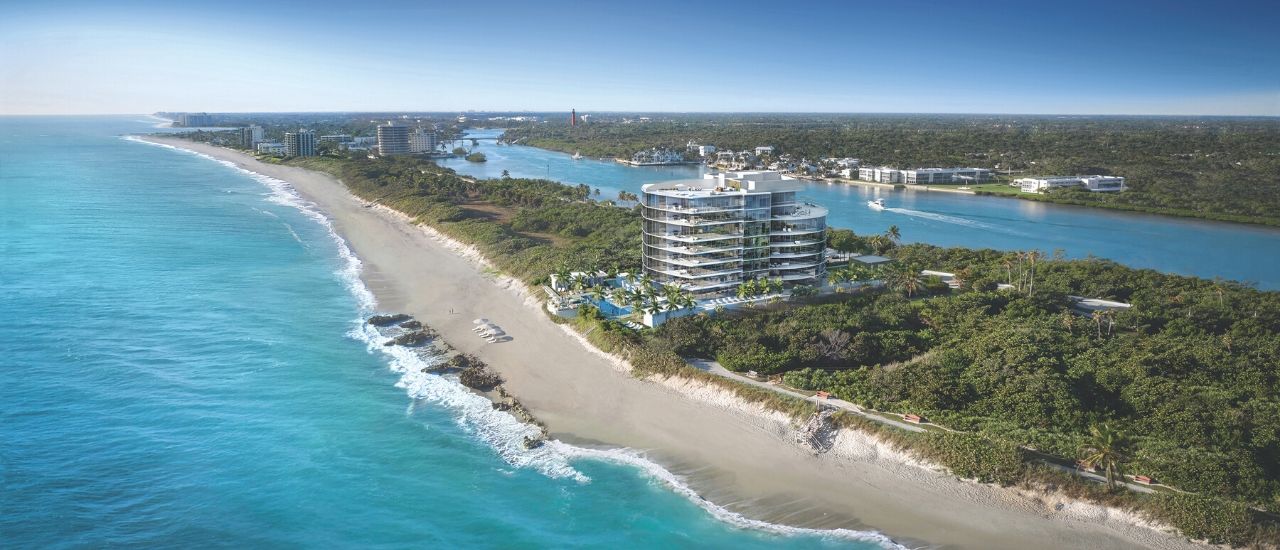 SeaGlass Aerial Rendering Jupiter Island