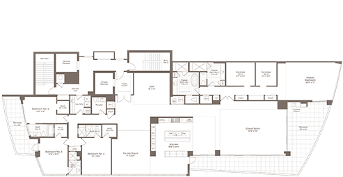 SeaGlass Penthouse 3 Floor Plan