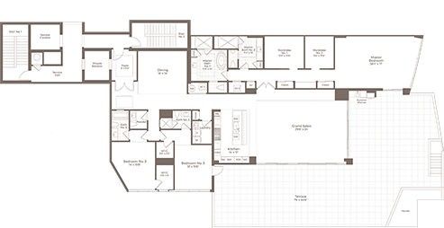 SeaGlass Residence 203 Floor Plan